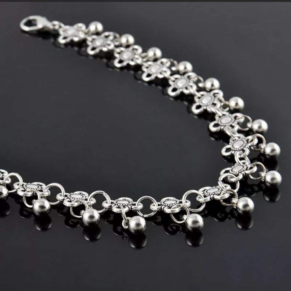 Anklet beaded and floral - Picture 5 of 8